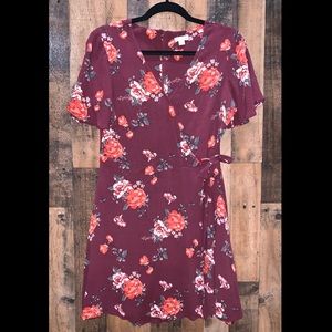 Floral, wrap sundress